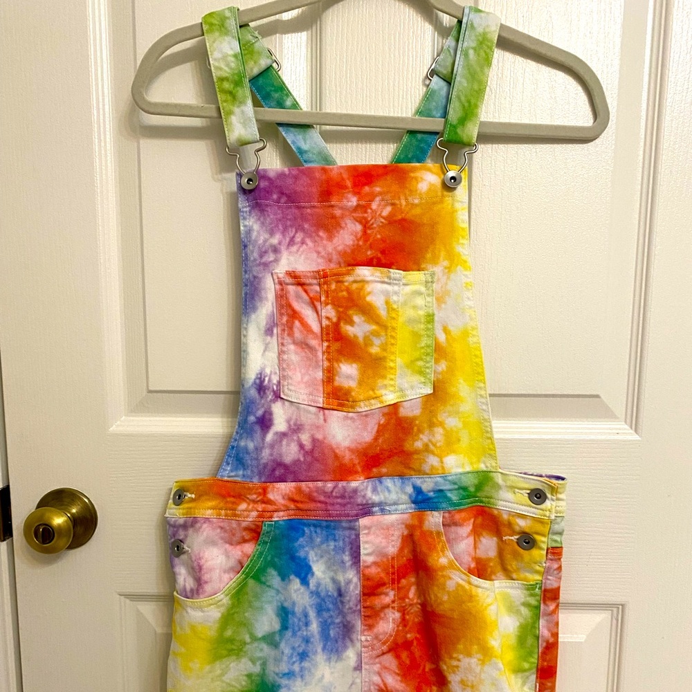 Rainbow Tie Dye Pride Overalls